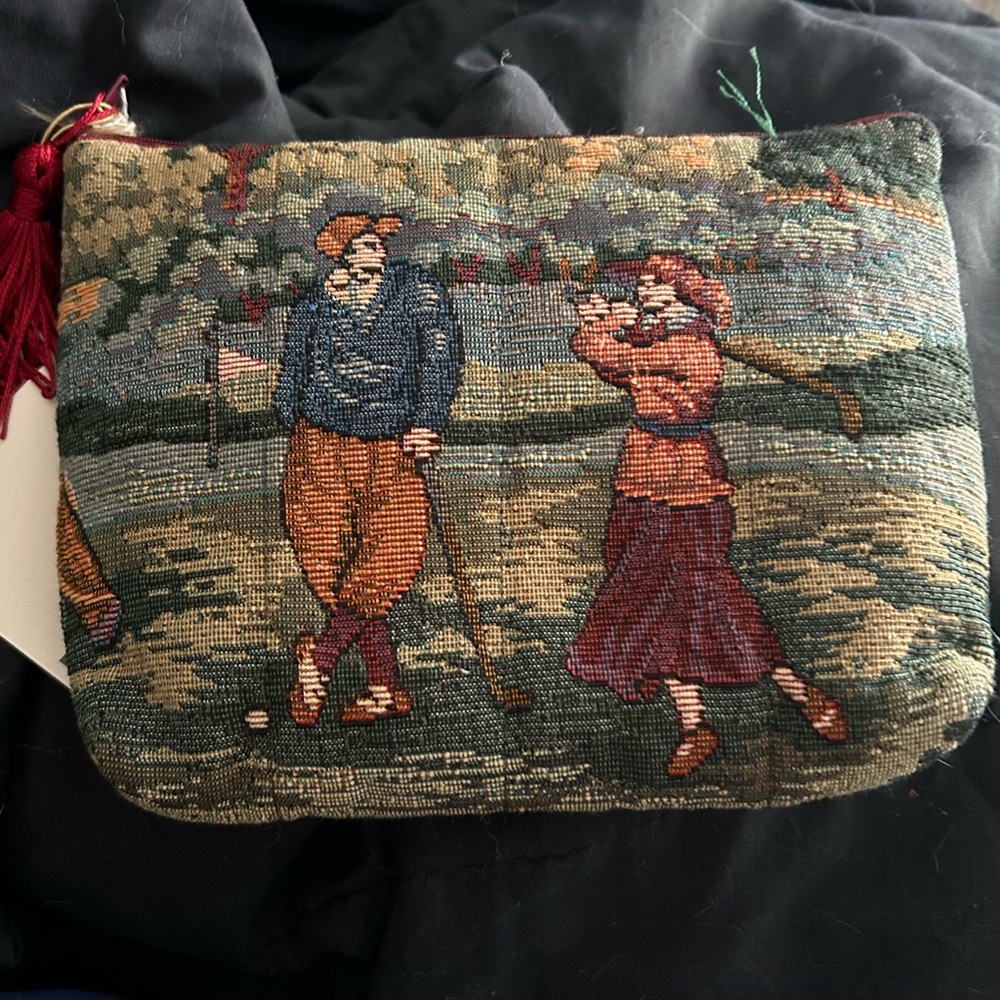 Vintage Holdings associate ltd homemade stitched golf bag and coin purse